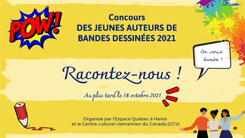 Lancement du concours Jeunes auteurs de bandes dessinées 2021